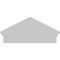 Ekena Millwork Peaked Cap Sunburst Architectural PVC Combination Pediment, 28"W x 13-7/8"H x 2-3/4"P (Pitch 6/12) PEDPC028X140PKC01 - alternate 6
